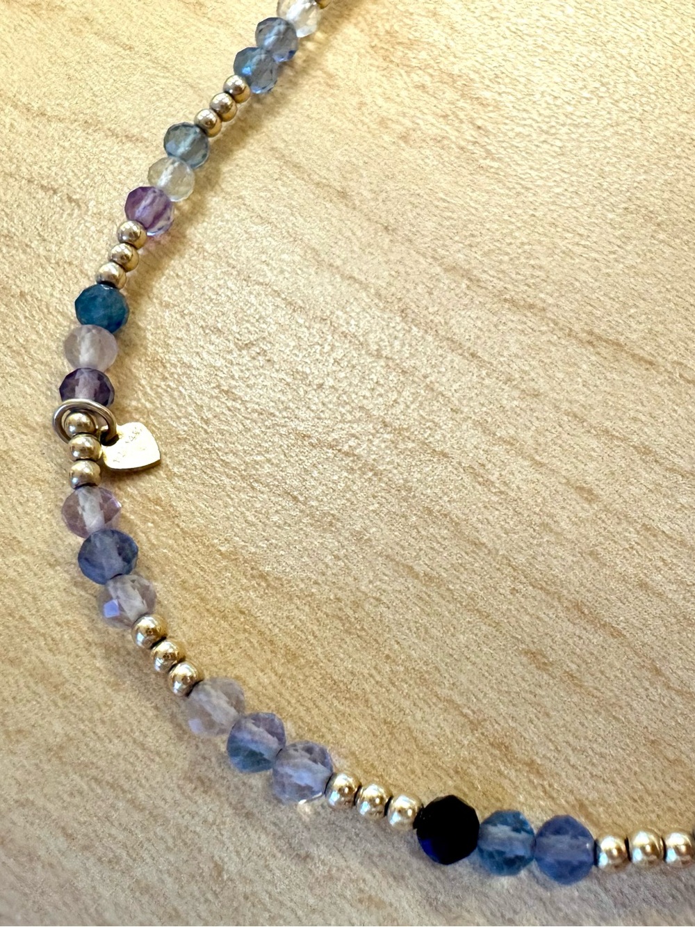 Dainty Gold Filled & Semi Precious Fluorite Beaded Necklace